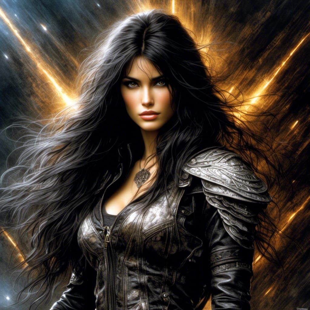 Hyperrealistic X-Men Rogue Portrait in Space