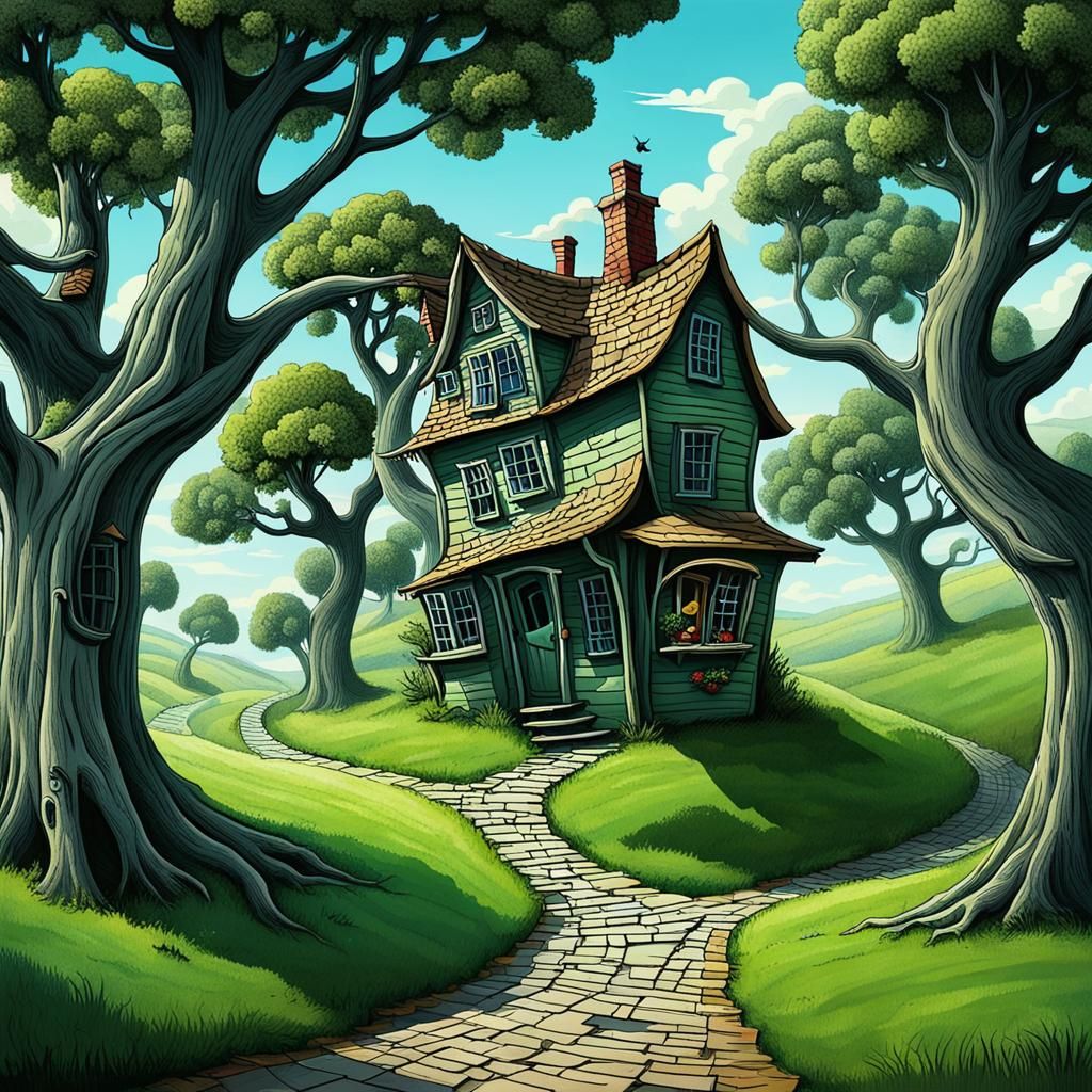 Whimsical Crooked Lane Leads to Crooked House