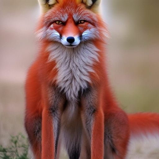Simple Fox Image Generated by AI
