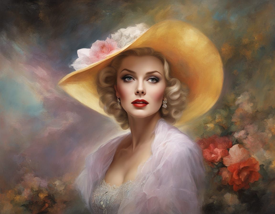 Zsa Zsa Gabor: Dreamy Hyperrealistic Chalk Portrait