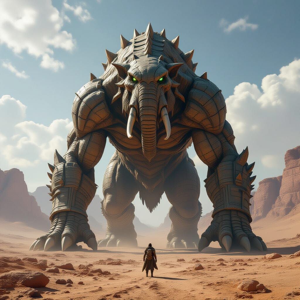 Colossal Titan-Beast on Alien World