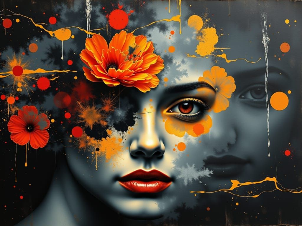 Ethereal Baroque Psychedelia Portrait