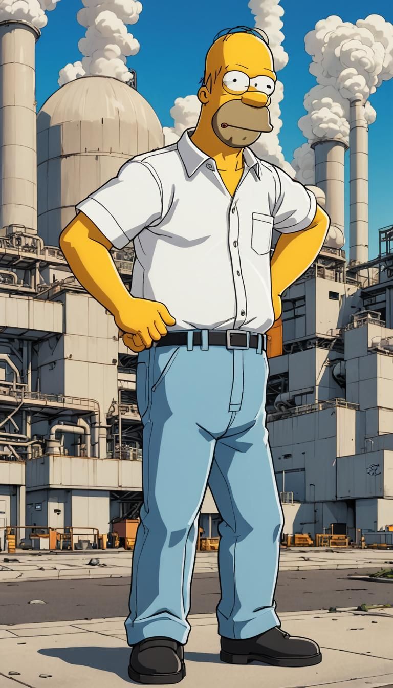 Anime Homer Simpson with Radioactive Rod