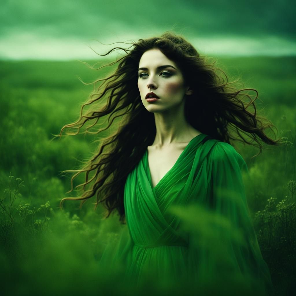 Dramatic Double Exposure Moorland Scene