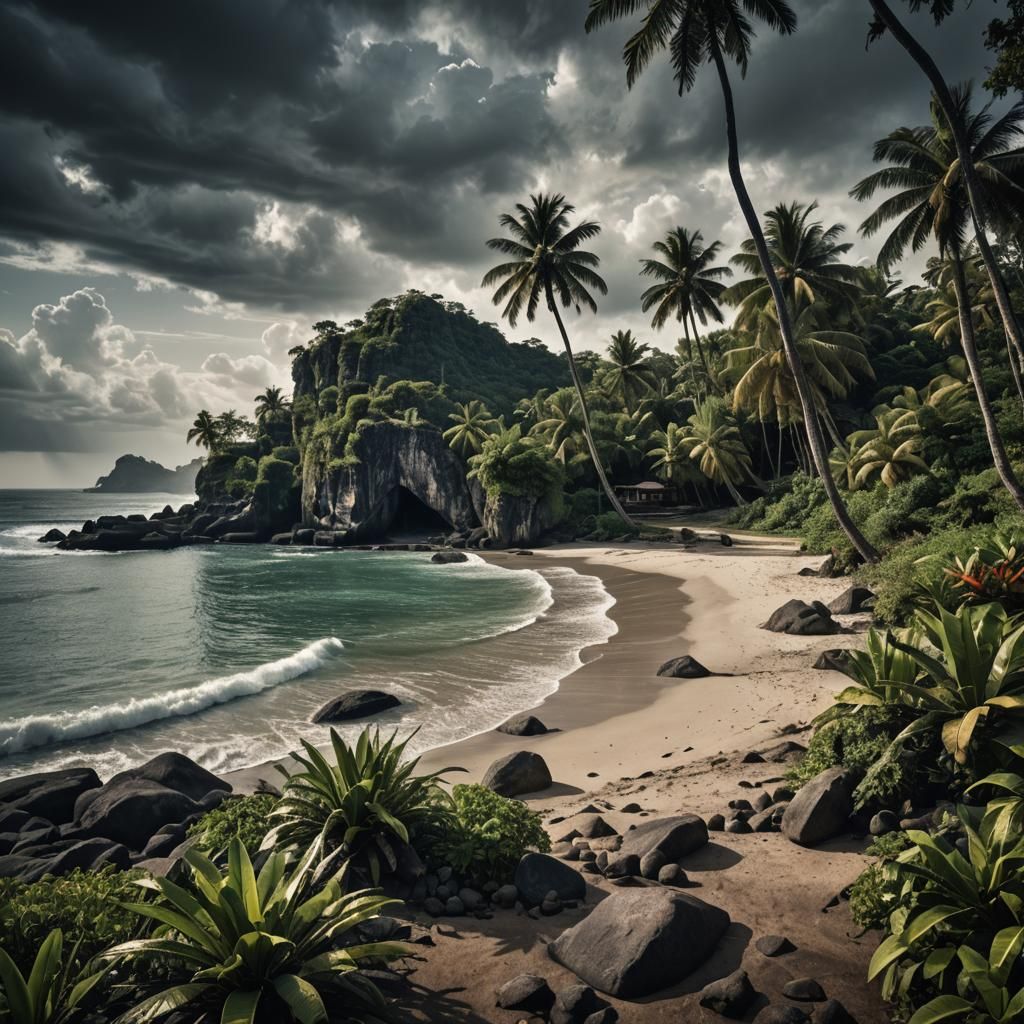 Hyperrealistic Paradise Scene in High Definition