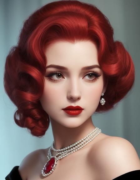 1940s Noir Femme Fatale Portrait