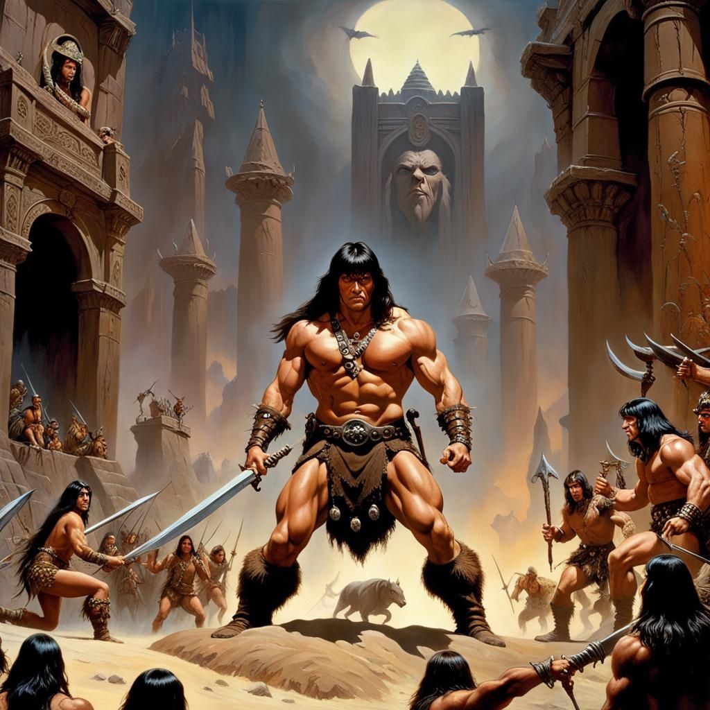 Conan the Barbarian, Matte Painting in Heroic Style