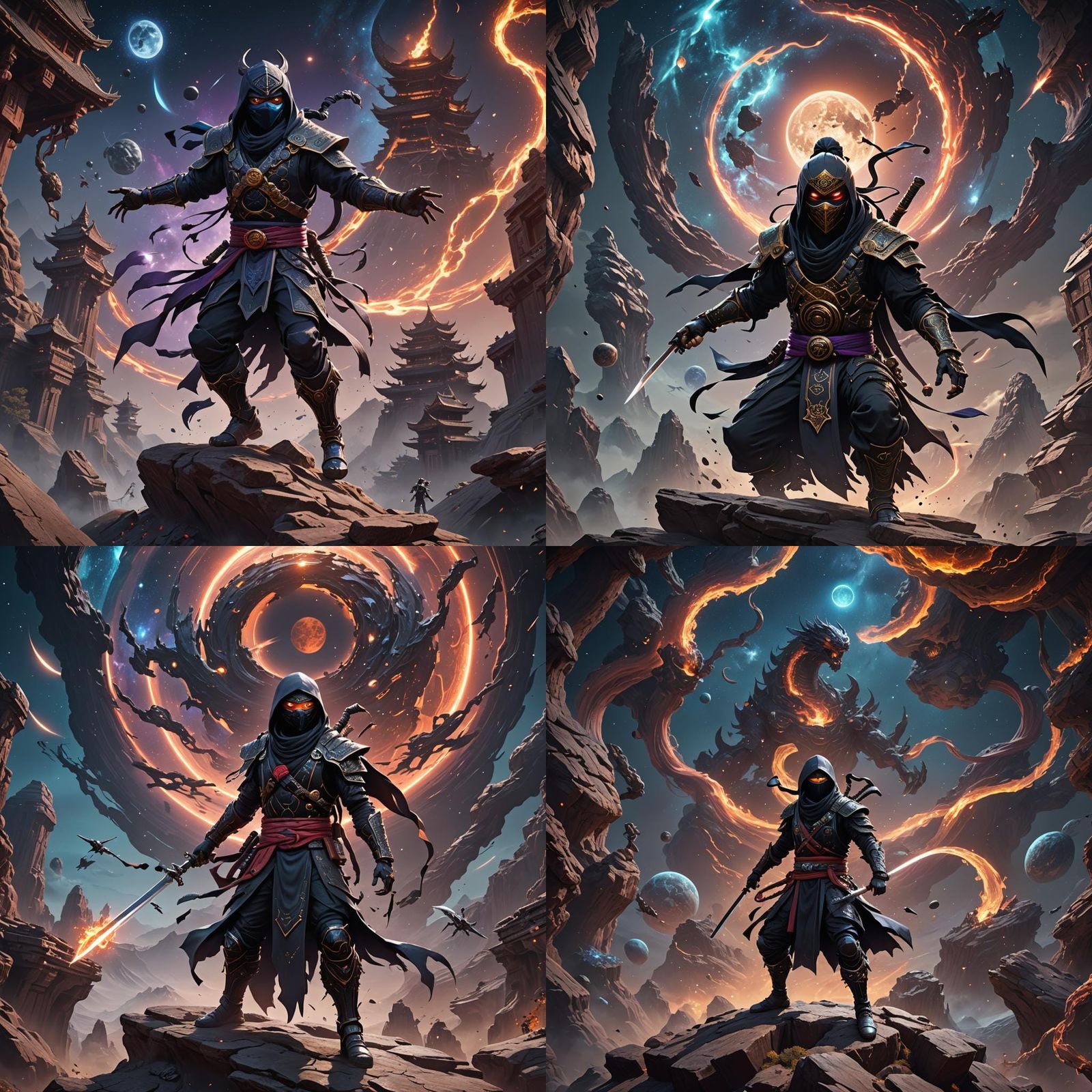 Ninja God of the Void: Fantasy Concept Art
