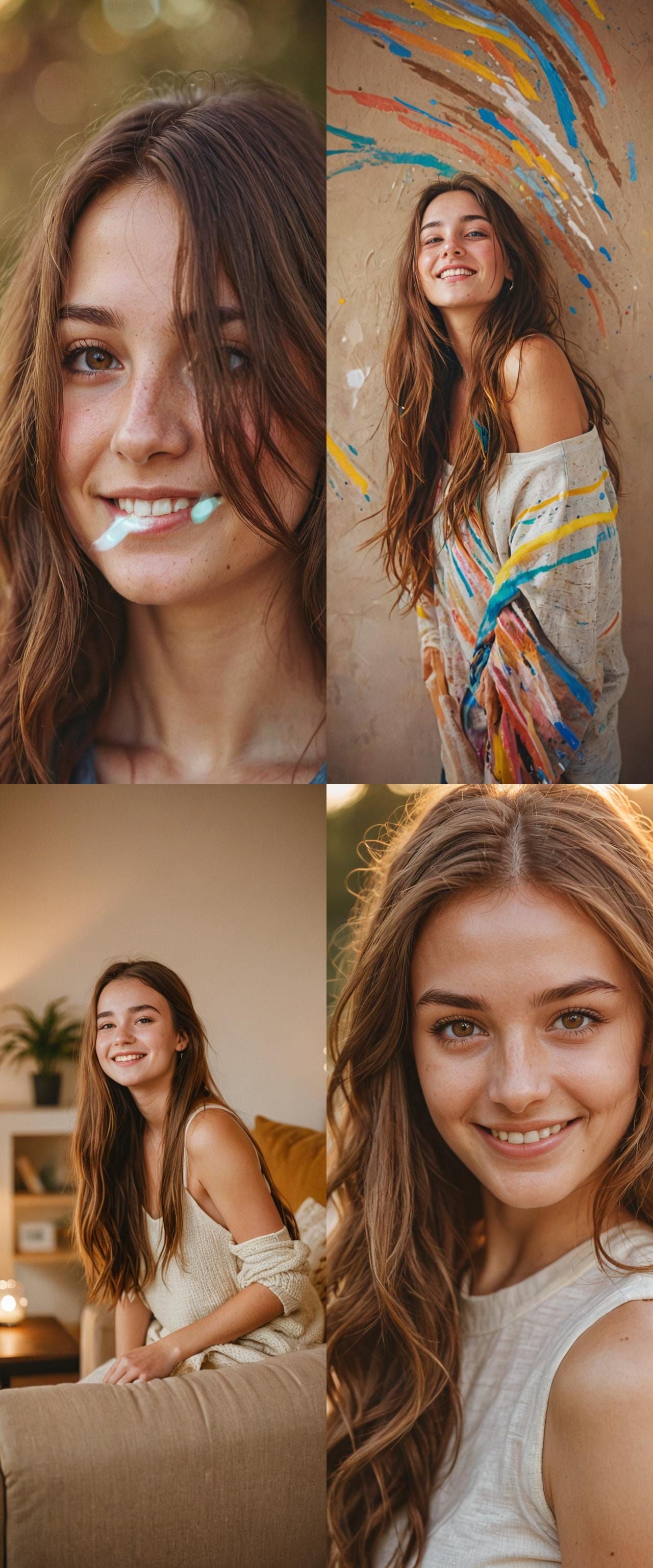 Woman with Brown Hair and Nose Piercing