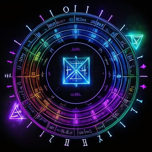 Wizard Weaving Spell with Glowing Runes