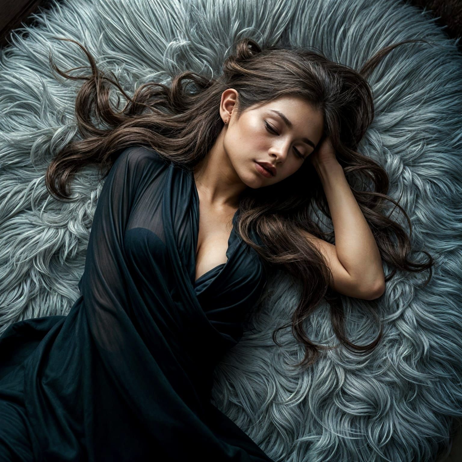 Voluptuous Latina Elf Asleep in Dreamy Portrait