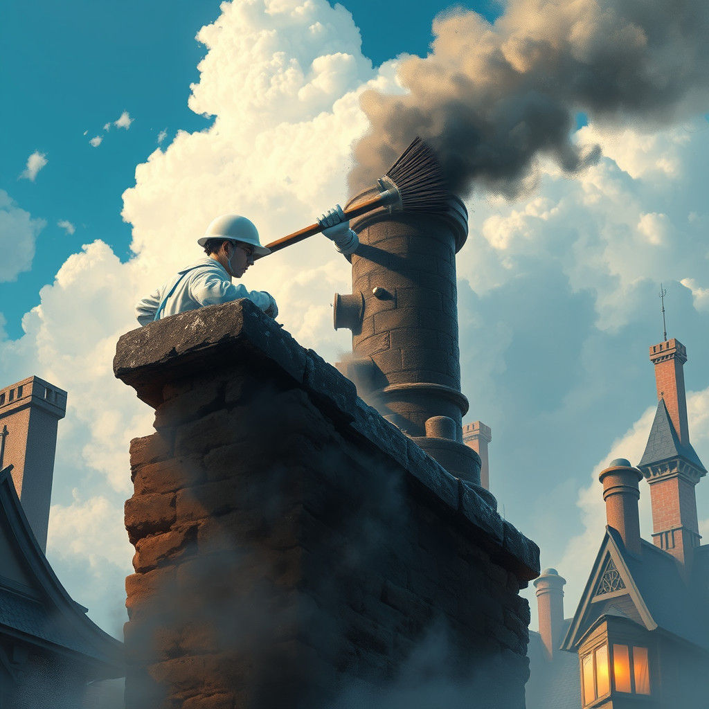 Chimney Sweep Cleans with High-Tech Brush in Dreamscape