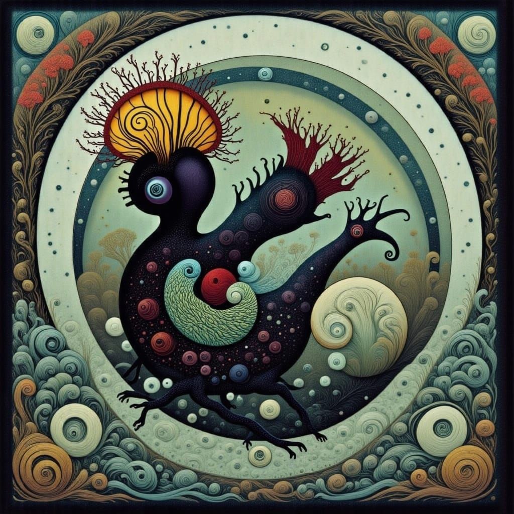 Abstract Swirling Cicada Song Composition