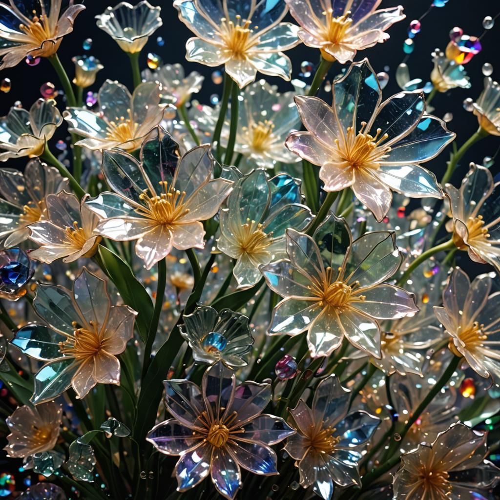 Iridescent Glass Flowers Bloom With Mythical Energy