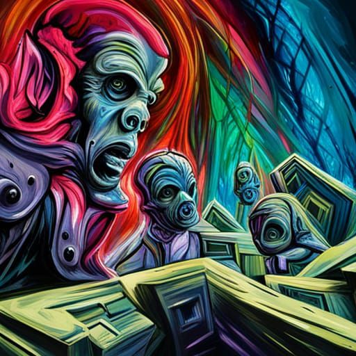 Apocalyptic Alien Graffiti Art in Street Style