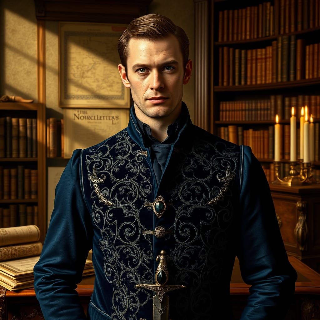 Elegant Imperial Nobleman in 17th-Century Style