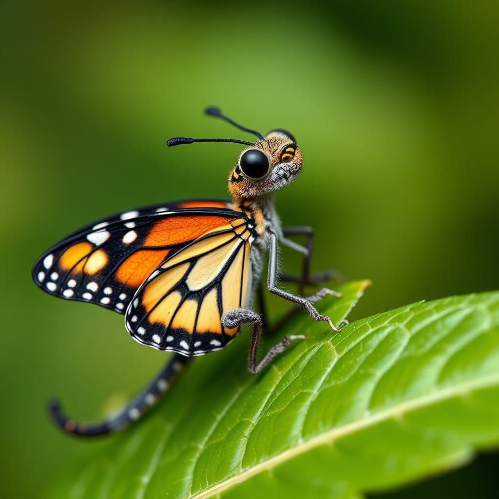 Baby Monarch Butterfly Dragon: A Whimsical Creature