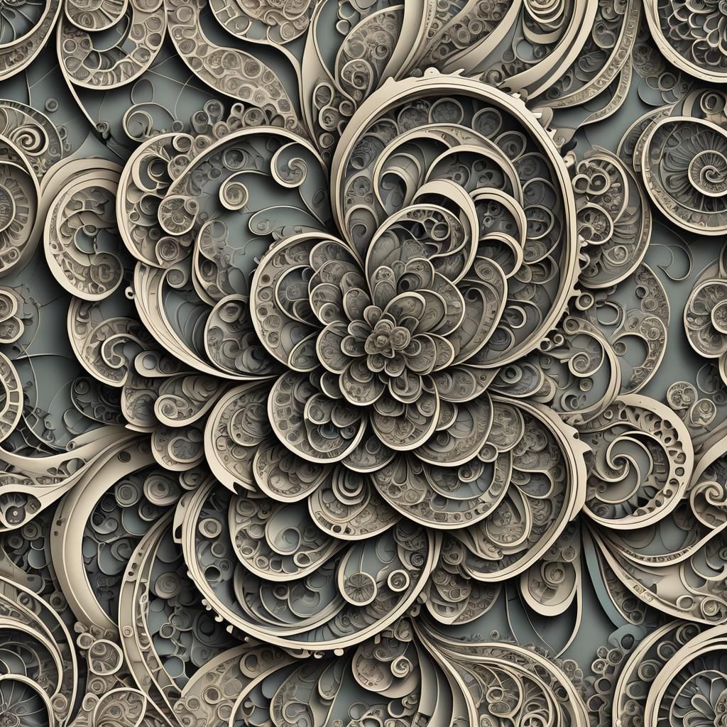 Positive Symbol with Abstract Fractal Design