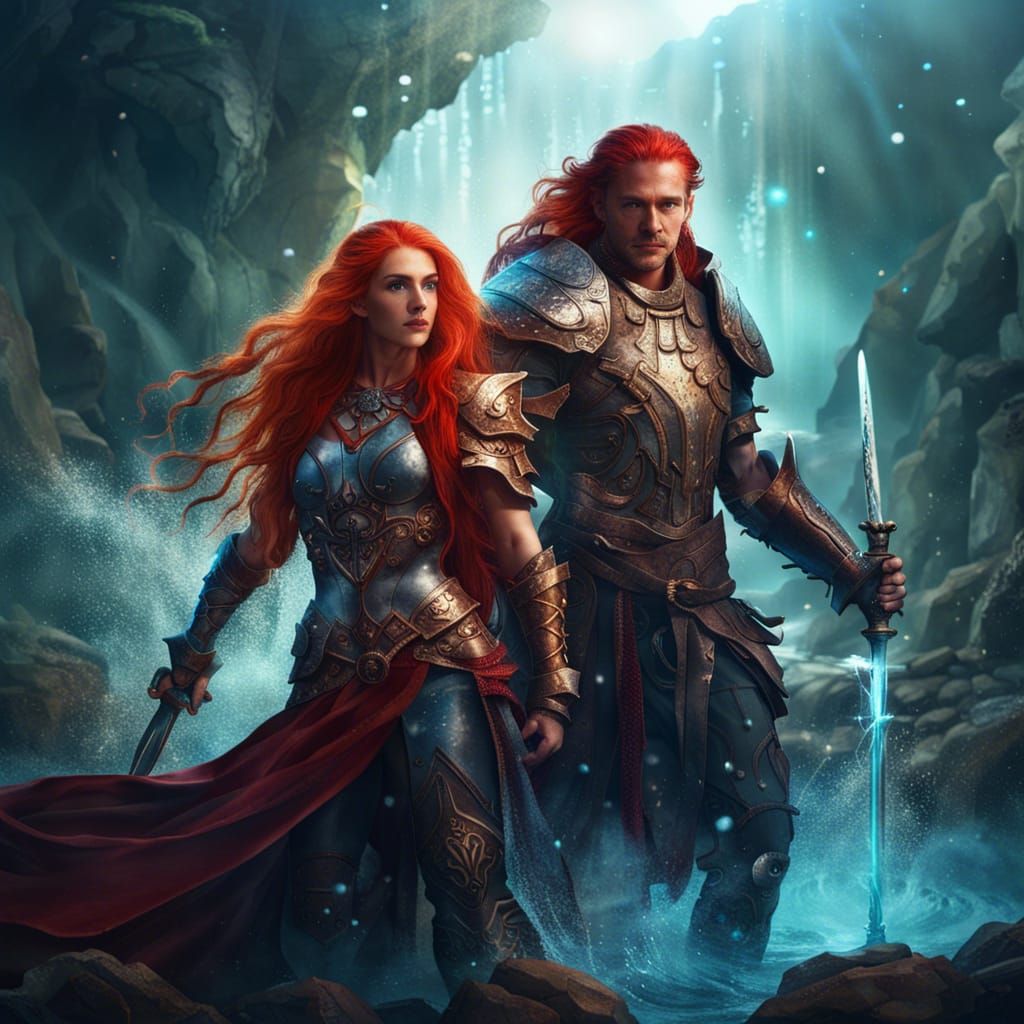 Warrior and Mage Stand Side-by-Side: Fantasy Art