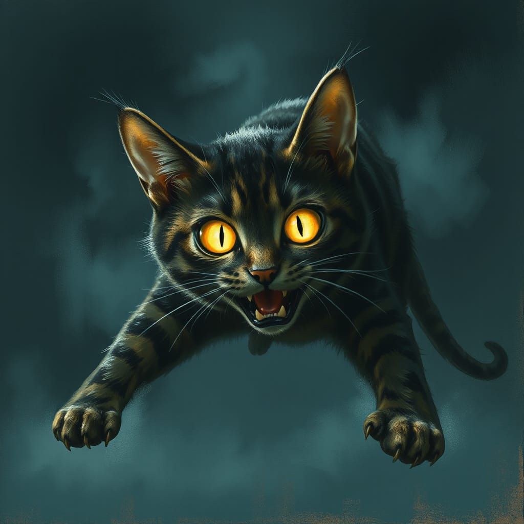 Impressionist Cat Nightmare: Fleeting Mouse Perspective