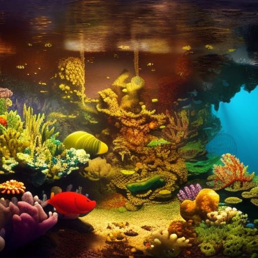 Magnificent Submarine Journey in Detailed Digital Art