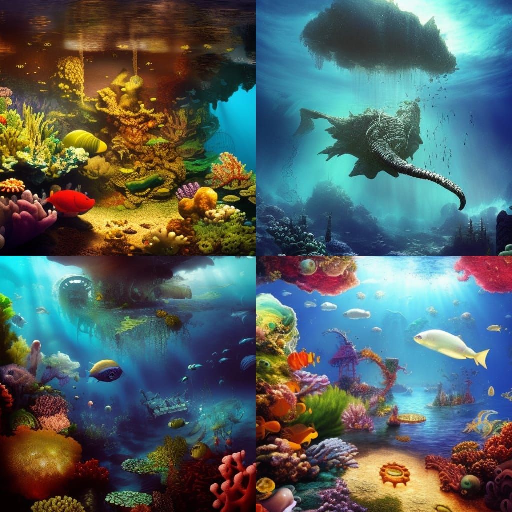 Magnificent Submarine Voyage in a Deep Sea Fantasy