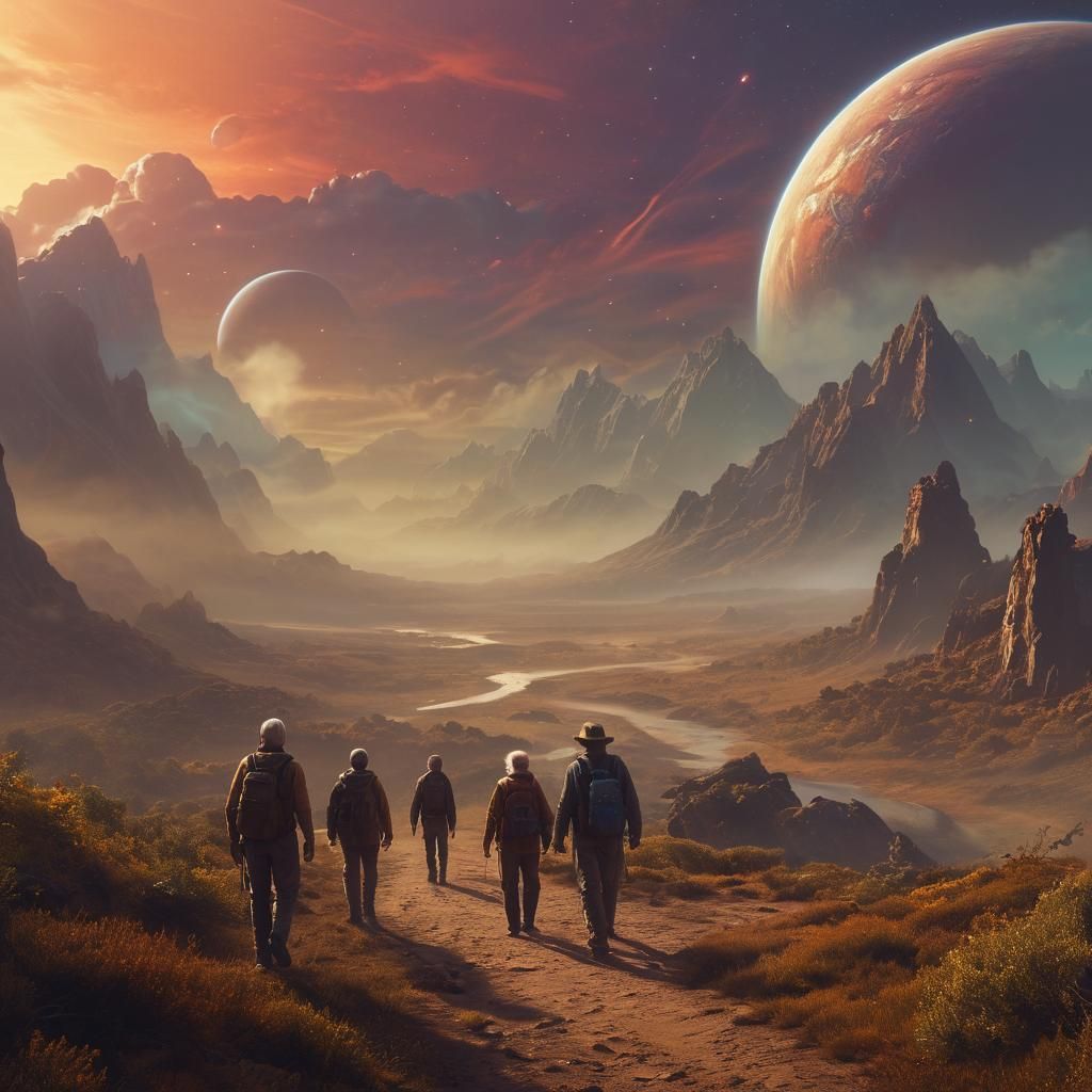 Sci-Fi Scene: Old People on Alien Planet