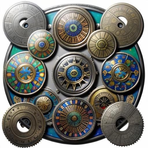 Photorealistic Disks and Galaxies with Murano Glass Effect