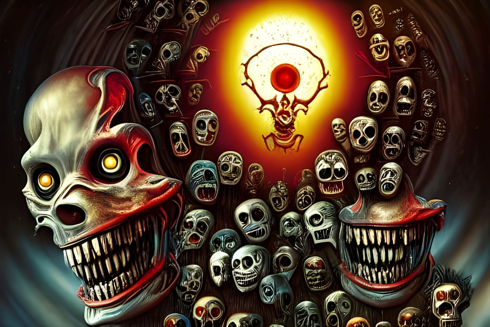 Surreal They Live Scene in Digital Illustration Style