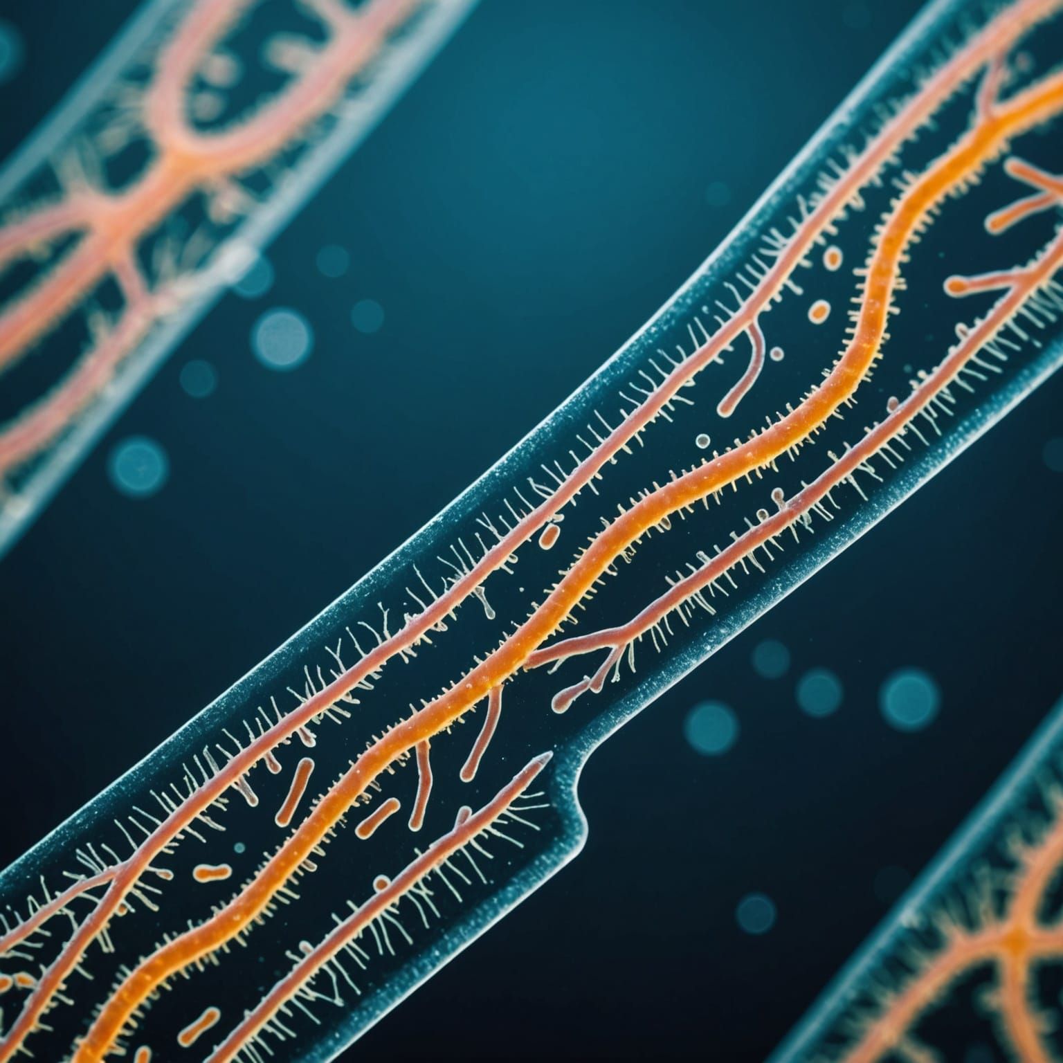 Macro Photograph of Bacteria on Microscope Slide