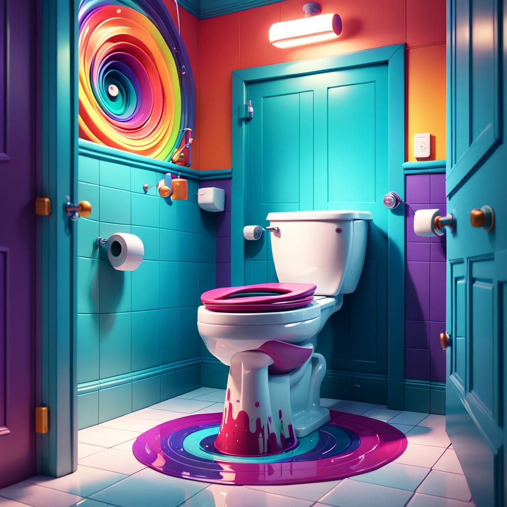 Cartoonish Toilet Boogie Nights