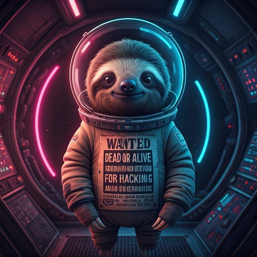 Sloth in Spacesuit: Wanted for Hacking