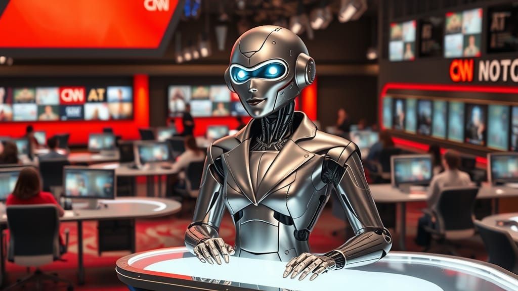 Rosie the Robot as Futuristic News Anchor