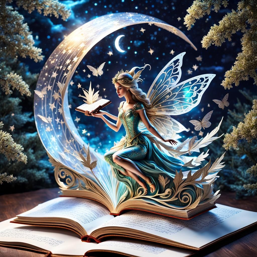 Graceful Fairy Emerges from Holographic Book