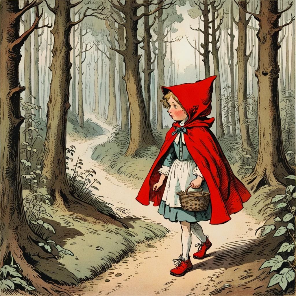 Little Red Riding Hood in the Woods