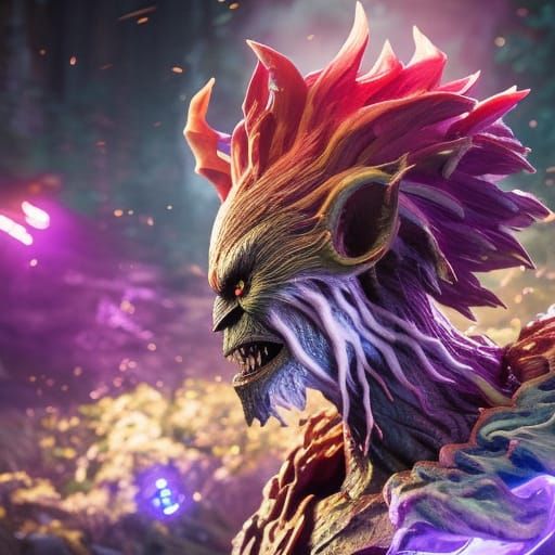 Grotesque Portrait in Hyperdetailed Photorealistic Style