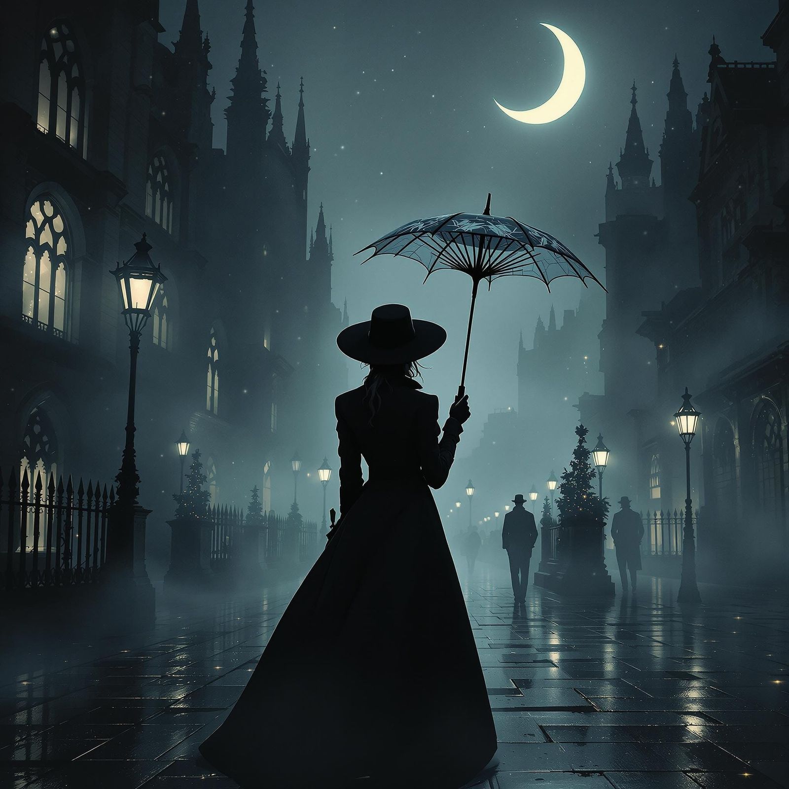 Misty London Night: Gothic Future Noir