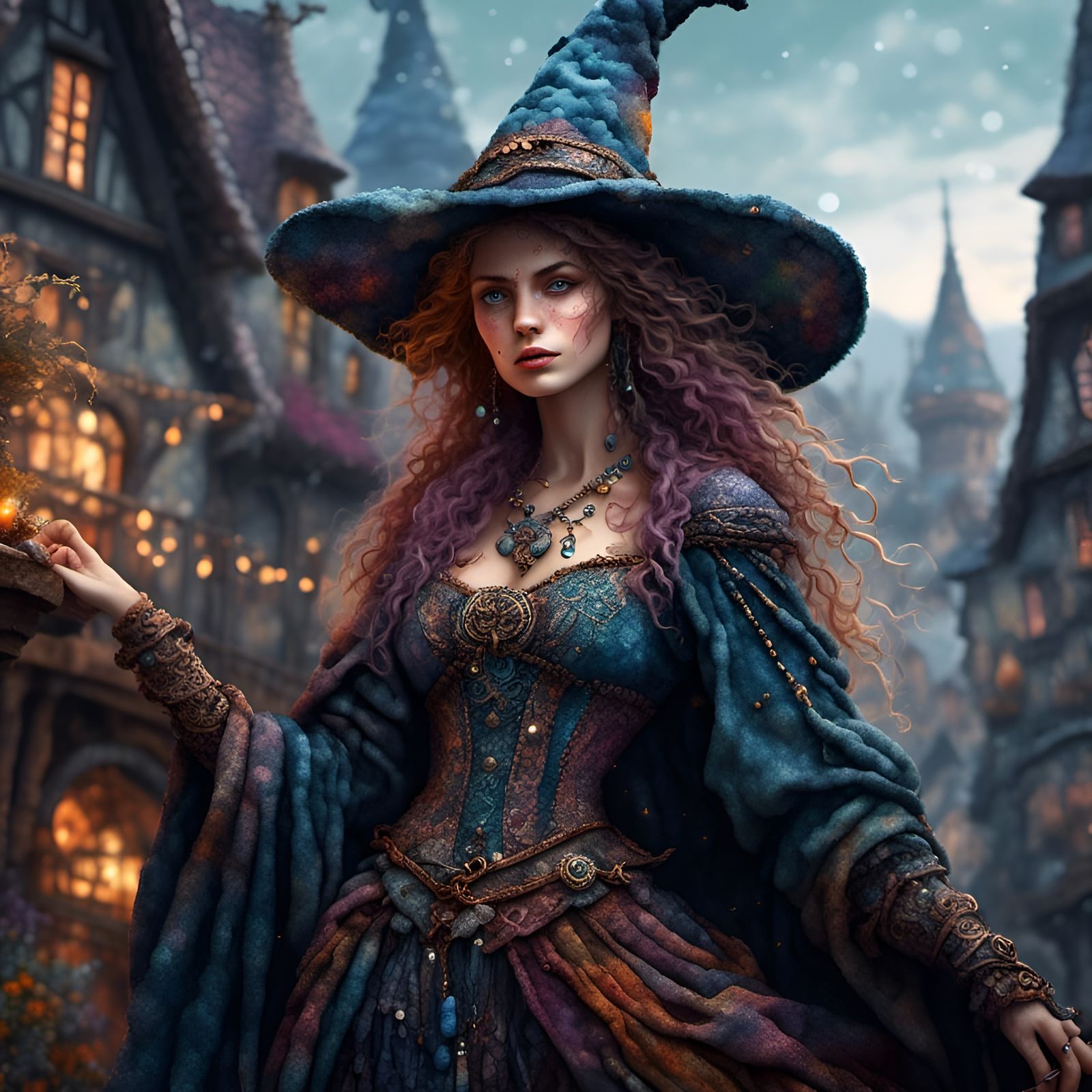 Viking Fantasy Witch in Detailed Matte Painting