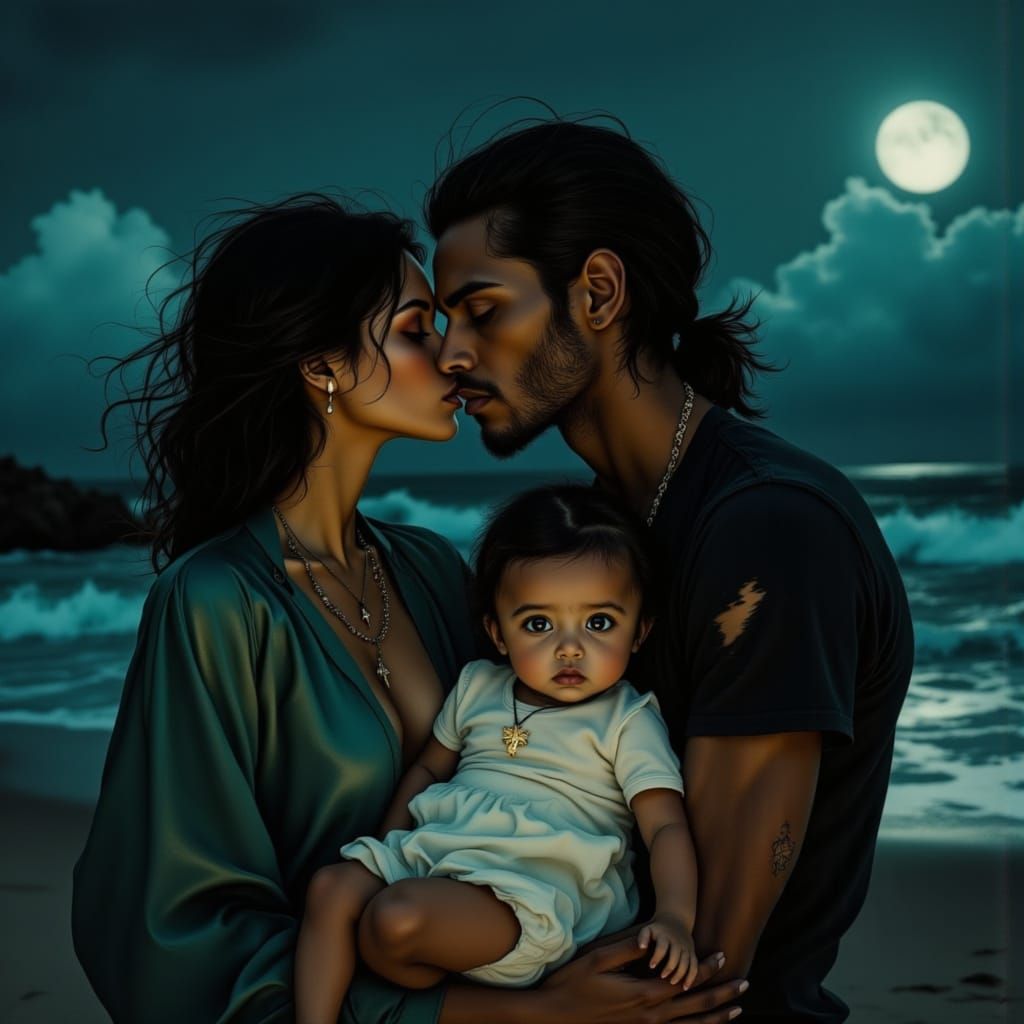 Ethereal Jamaican Goddess in Moody Surrealism Style