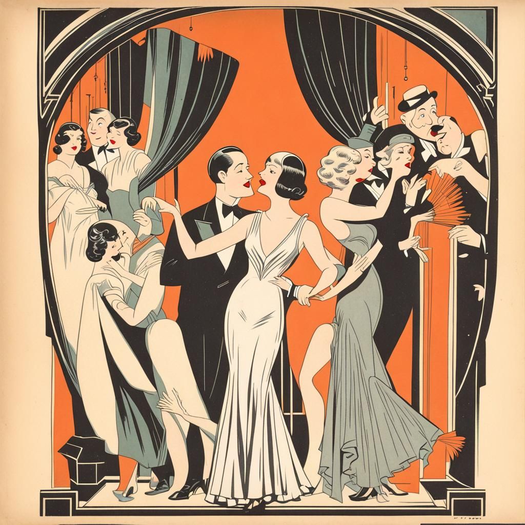 1920s Art Deco Cartoon Sheet Music Cover