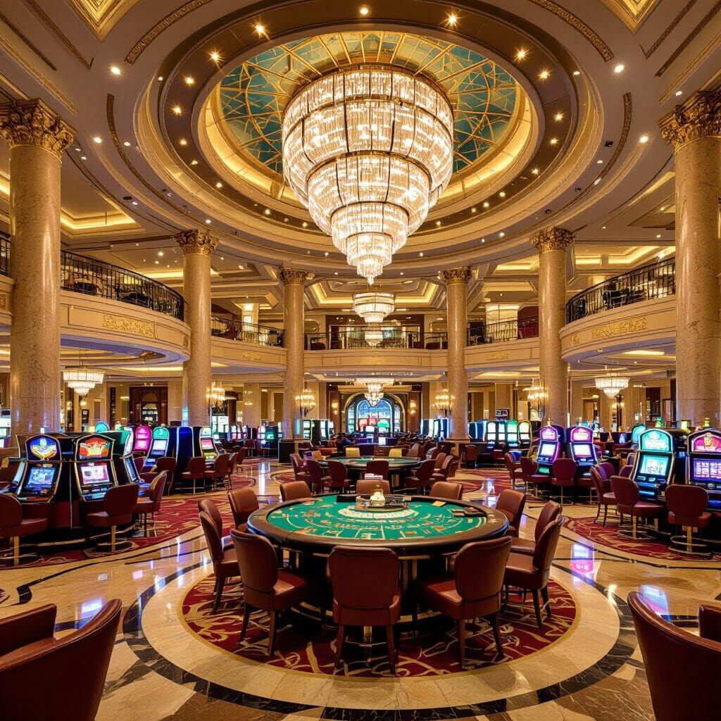 Grand Modern Casino with Gilded Details