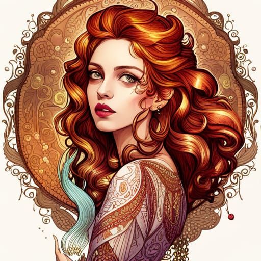 Aphrodite Digital Painting with Luminous Colors