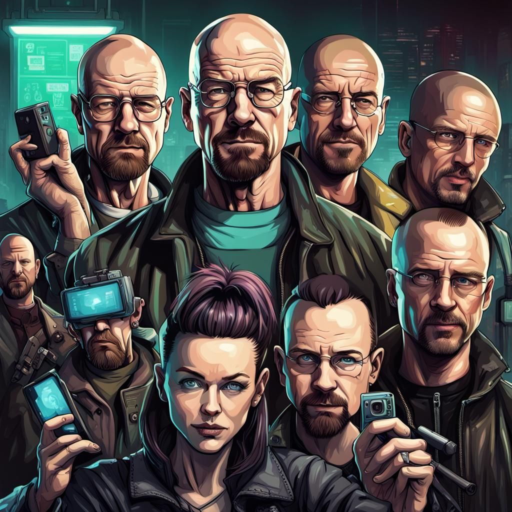 Breaking Bad Cast as Cyberpunk Characters