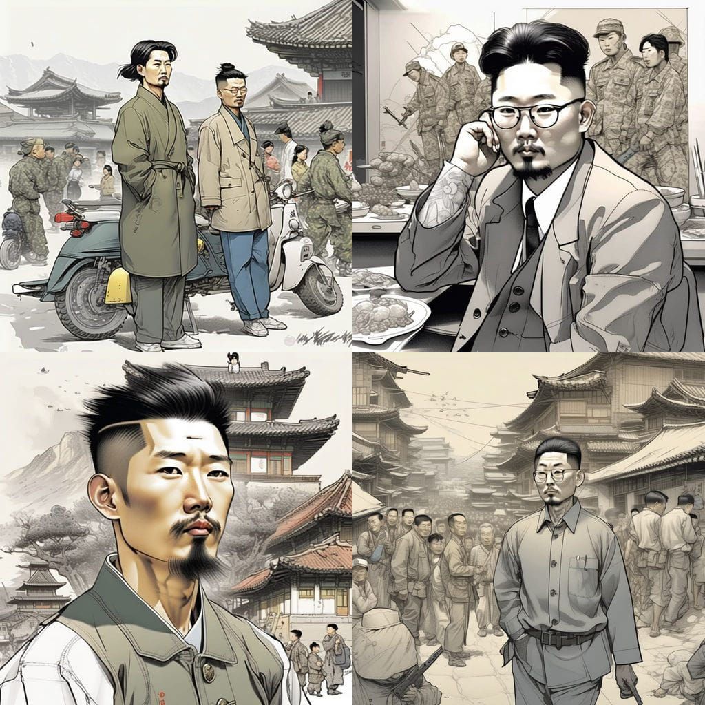 Dynamic Linework in Kim Jung Gi's Style