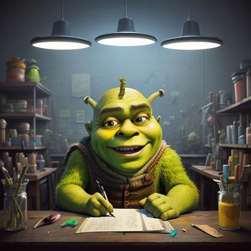 Shrek-Gru Hybrid Teaches Minions: Concept Art