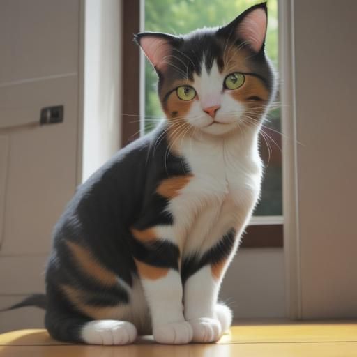 Beautiful Calico Cat Portrait