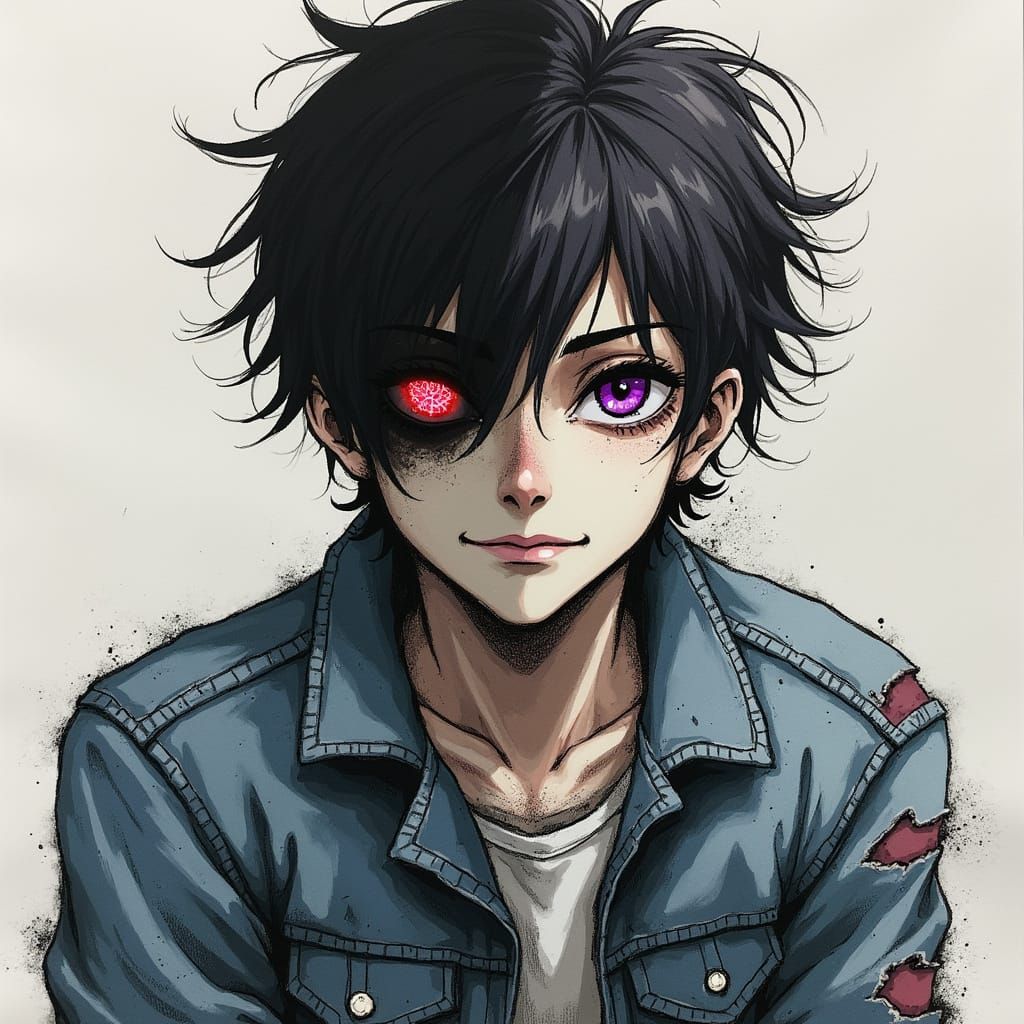 Duality: An Ink Portrait of a Young Man