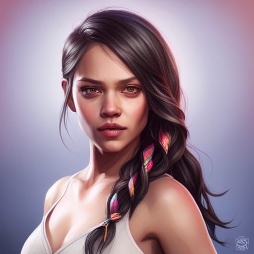 Jenna Ortega Portrait in Artgerm Style