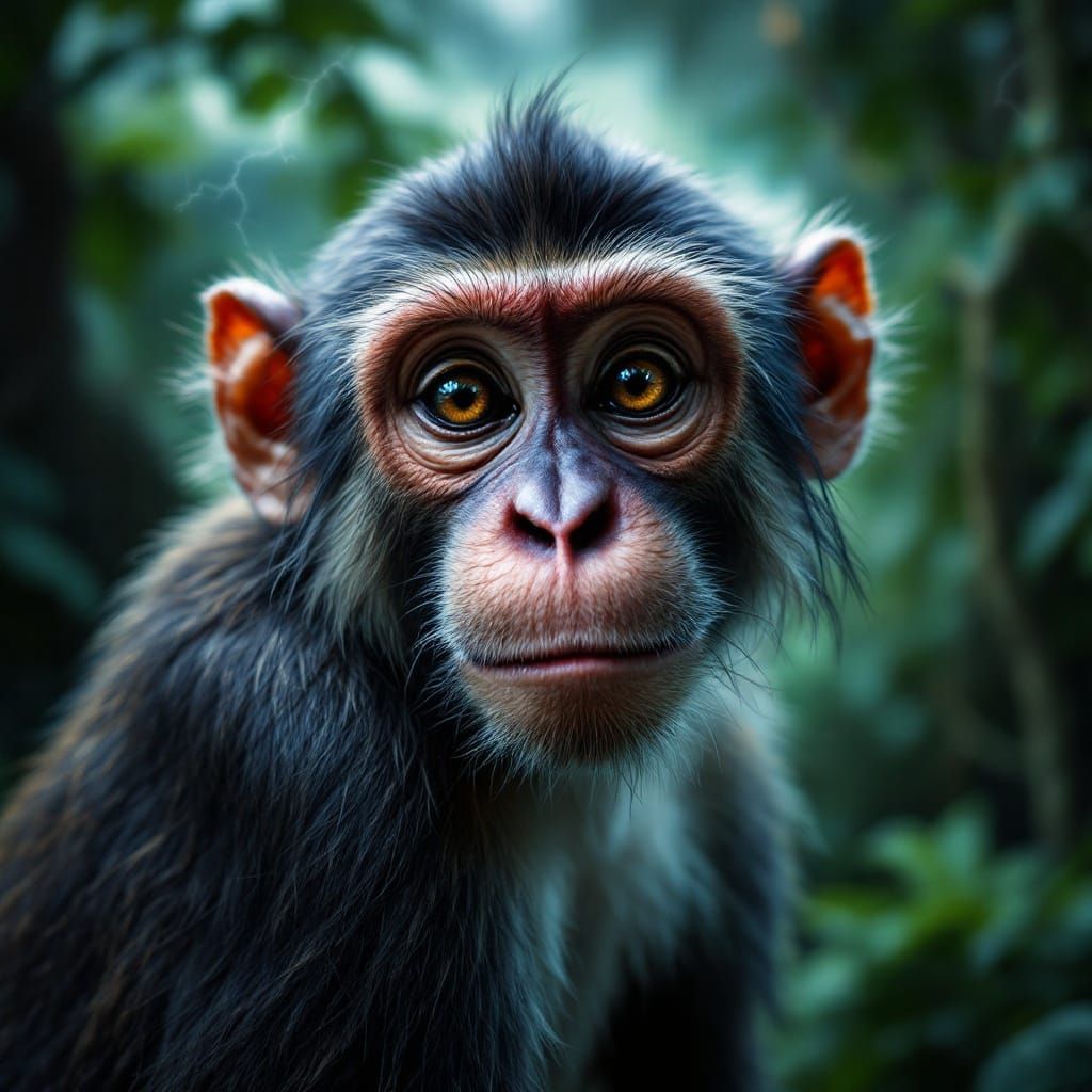 Tropical Storm Close-Up: A Photorealistic Jungle Encounter