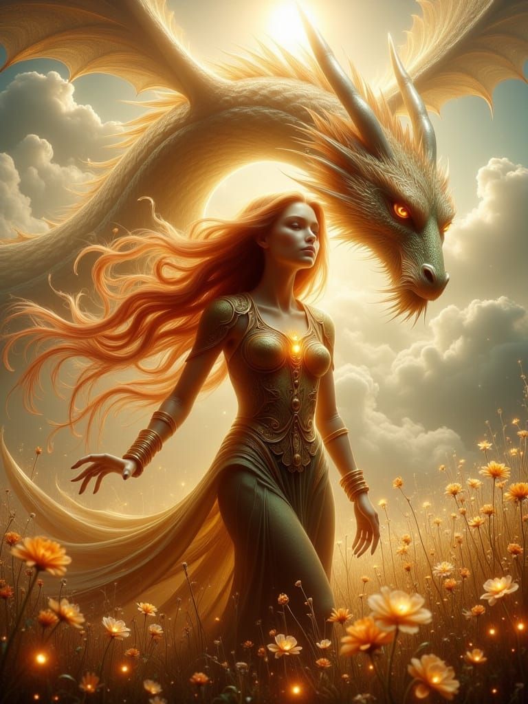 Majestic Dragon Tamer Embodies Strength and Serenity